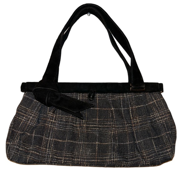 Vintage Rare Stewart Weitzman Made In Spain 100% Wool Shoulder Bag Authentic - Picture 3 of 9